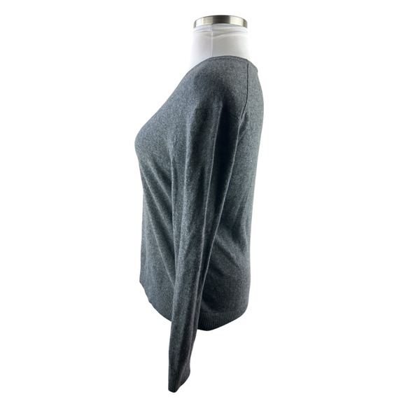 Everlane The Classic Crew in Cashmere Charcoal Dark Gray Sweater Cozy Soft Large - Picture 9 of 16